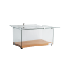 EXQUISITE - CD35 Oak/Black - FLAT GLASS AMBIENT COUNTER TOP DISPLAY
