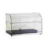 EXQUISITE - CD45 Oak/Walnut/Black - CURVED GLASS AMBIENT COUNTER TOP DISPLAY