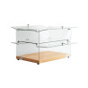 EXQUISITE - CD50 Walnut/Black - FLAT GLASS AMBIENT COUNTER TOP DISPLAY
