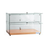 EXQUISITE - CD50 Walnut/Black - FLAT GLASS AMBIENT COUNTER TOP DISPLAY