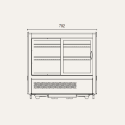 Exquisite - CTC120S - Counter Top Square Cake Display Refrigerators