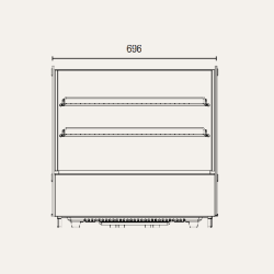 Exquisite - CTC120 - Counter Top Curved Cake Display Refrigerators