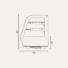 Exquisite - CTC120 - Counter Top Curved Cake Display Refrigerators