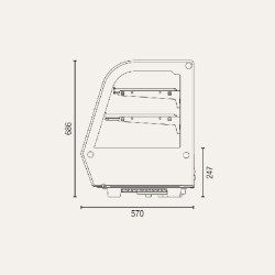 EXQUISITE - CTC160 - COUNTER TOP DISPLAY CABINETS - COLD