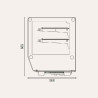 EXQUISITE - CTC 160S - COMMERCIAL COUNTER TOP CAKE DISPLAY REFRIGERATORS