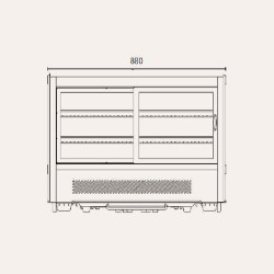 EXQUISITE - CTC 160S - COMMERCIAL COUNTER TOP CAKE DISPLAY REFRIGERATORS