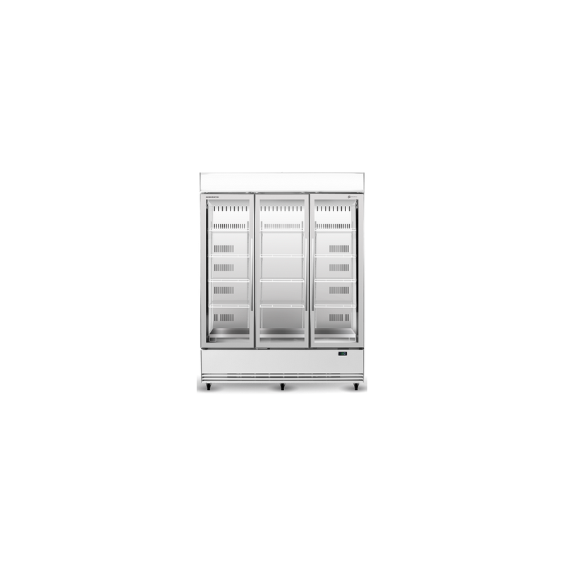 BME1500N-AC 3 Glass Door Display, Lit Si