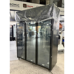 Never Used Skope VF1500X 3 Glass Door Top Mount Upright Freezer - ST27UK017