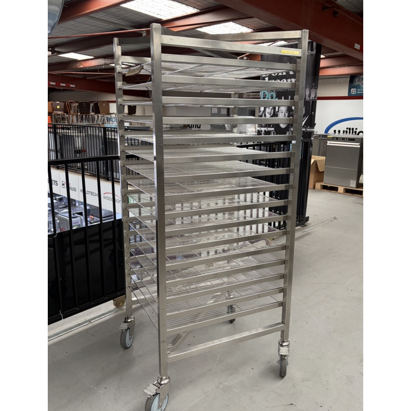 Used Stainless steel 18 Level 2/1 GN Nesting Trolley - ST27UK060
