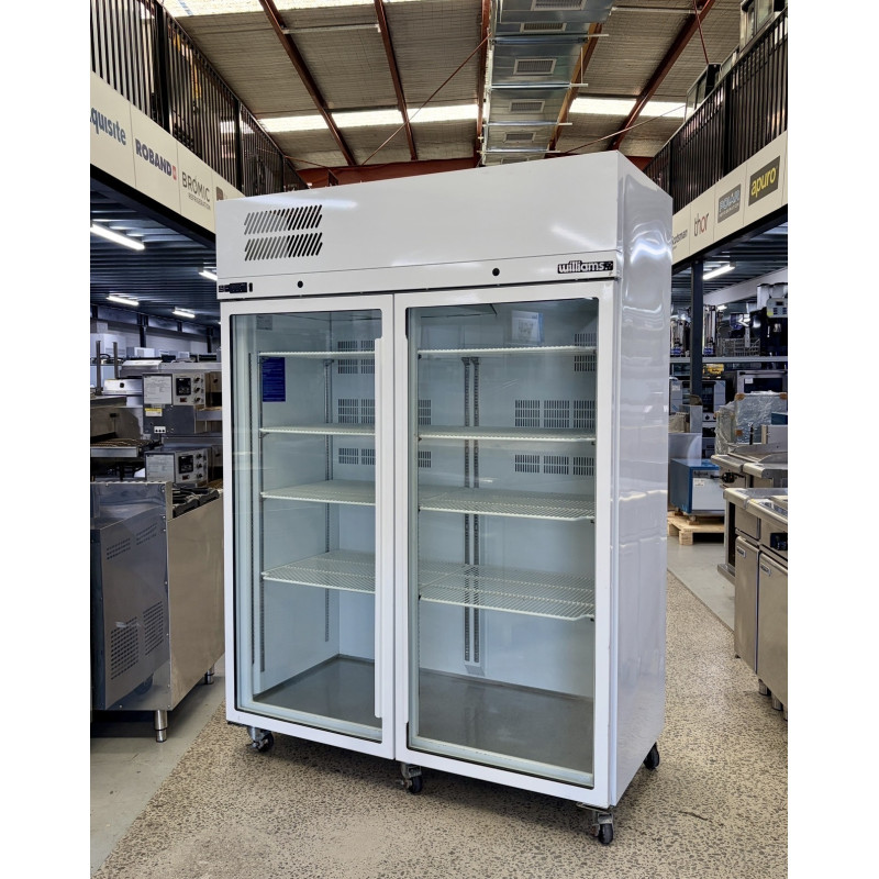 Used Williams Pearl HPS2GDCB Double Glass Door White Fridge - ST27UK066