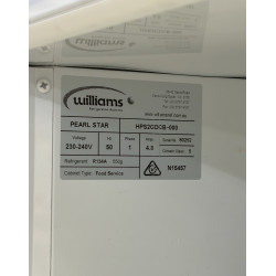 Used Williams Pearl HPS2GDCB Double Glass Door White Fridge - ST27UK066