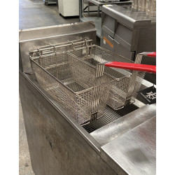Used Frymaster PMJ135GSD 20L single pan, twin basket gas deep fryer - ST26UK374