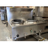 Used B+S Black UFWWD-2 Gas Two Hole Deluxe Waterless Wok Table - ST27UK064