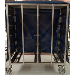 Stainless Steel 12 Tray Service Trolley 